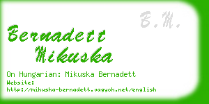 bernadett mikuska business card